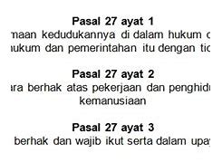 Pasal 27 Ayat 3 Berbunyi Tentang